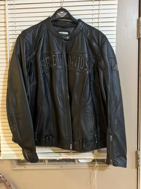 HARLEY DAVIDSON REFLECTIVE Willie G Skull Leather Jacket 98152-09VW ...