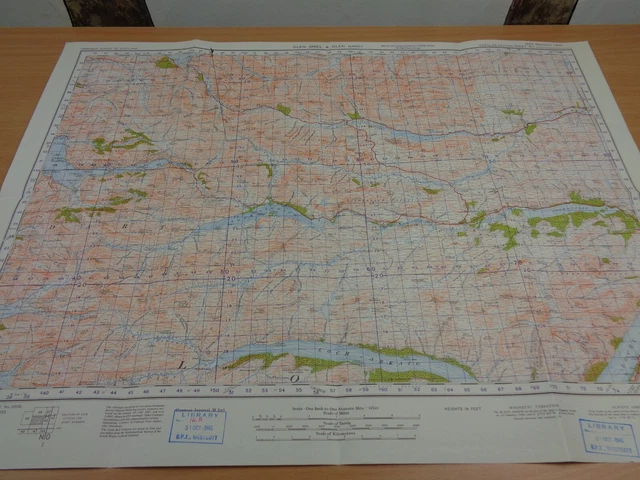 WW2 map "GLEN SHIEL & GLEN GARRY" SECRET ROCKET BASE INK STAMP (V1 & V2 ROCKETS)