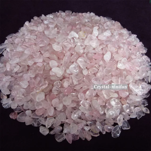 1/2lb Natural Rose Quartz Tumbled Crystal Bulk Pink Stones Love Reiki Healing