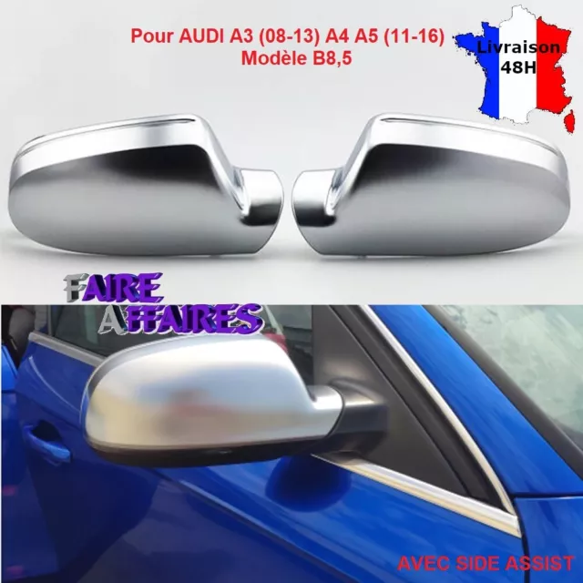 Coques de rétroviseur gris mat AUDI A4 B8.5 S4 RS4 Avant #1