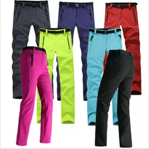 Womens Waterproof Trousers Hiking Pants Outdoor Windproof Fleece Lined Pants