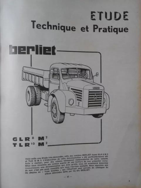 ► Revue Technique - 404 - Berliet Glr 8 - Moteur Bateaux Evinrude - 1962