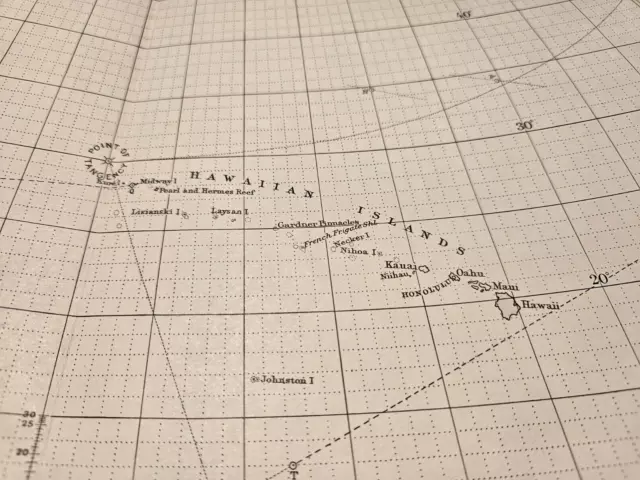 GREAT CIRCLE SAILING NORTH PACIFIC Bering Sea 1935 Nautical Chart U.S. Navy 1282 3