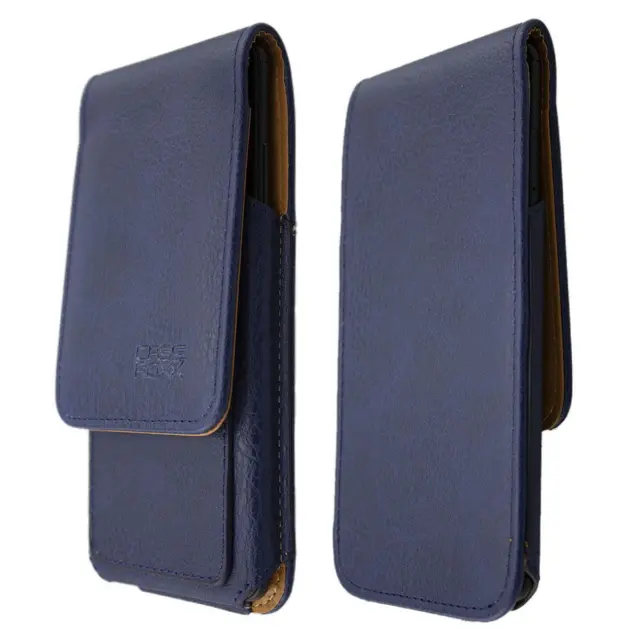 caseroxx Flap Pouch for Vivo V17 Pro in blue made of real leather