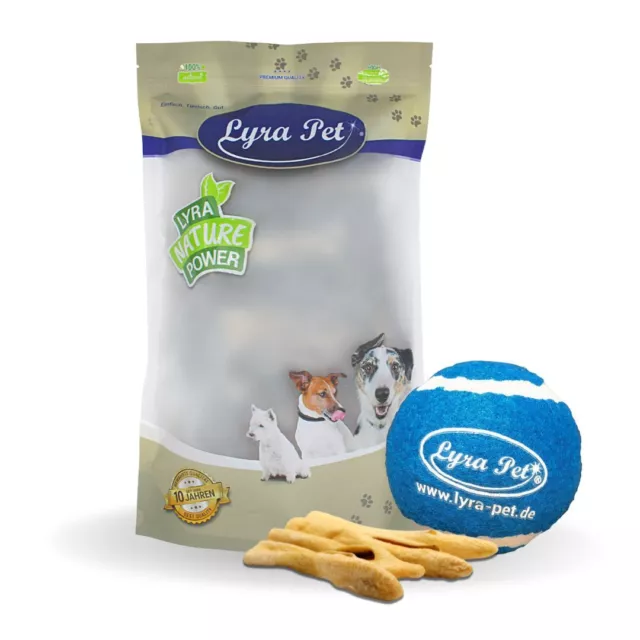 5 kg Ochsenschwanz 1 - 7 cm Kauartikel Hunde Leckerli Lyra Pet® + Tennis Ball