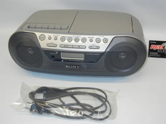 Sony CFD-S05 CD Cassette AM FM Radio Boombox Player Recorder w/Power Cord Tested