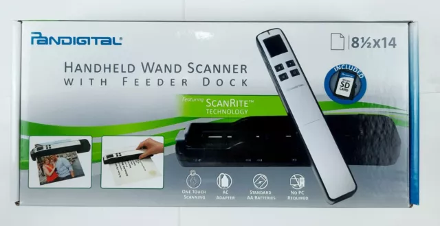 Pandigital Handheld Wand Scanner With Feeder Dock