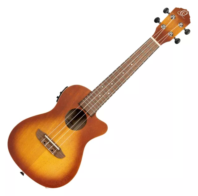 Schöne Einsteiger Ortega RUDAWN-CE Konzert Ukulele in Sunburst aus Okoume