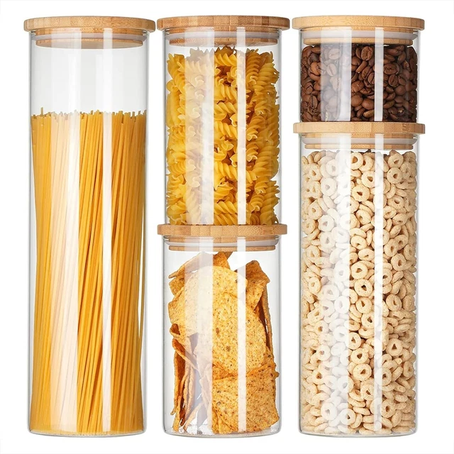 GLASS FOOD STORAGE Jars,Spaghetti Pasta Storage Container,Borosilcate