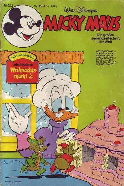 Original Micky Maus Heft Nr. 49 / 1979, Erscheinungsdatum 04.Dezember 1979