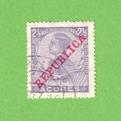 Briefmarke: Portugal,1910, 2 1/2Reis,Mi.168,Aufdr."REPUBLICA",gest.Zus.s. Scan