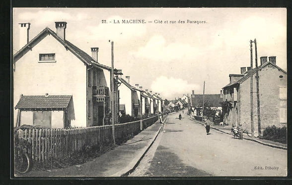 CPA La Machine, Cite et rue des Baraques
