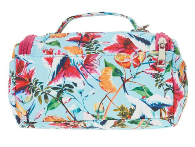 Samantha Brown To-Go Light Weight Cosmetic Organizer TROPICAL GARDEN nwt