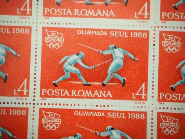 1988 Rumänien; 200 Serien Sommerspiele Seoul, **/MNH, MiNr. 4475/82, ME 920,- 3