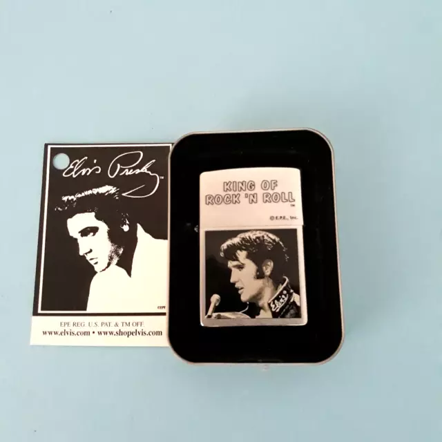 Elvis Presley Vintage King of Rock N Roll ZIPPO USA Cigarette Lighter *New*