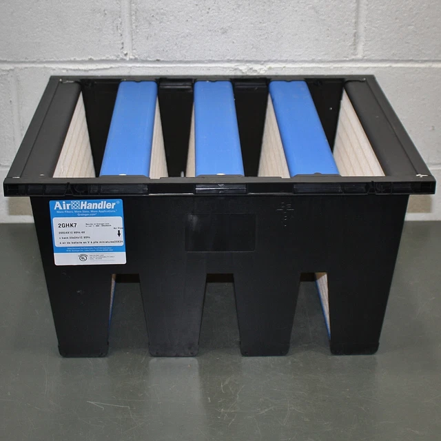 Air Handler V-Bank Air Filter Box 2GHK7, 20" x 24"x 12", Merv 15, 98%, 20x24x12