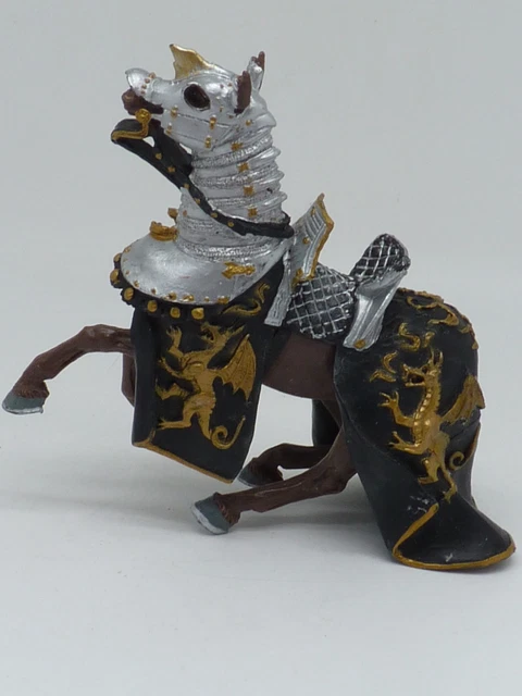 FIGURINE ELASTOLIN MOYEN AGE CAVALIER IVANHOÉ SUR CHEVAL