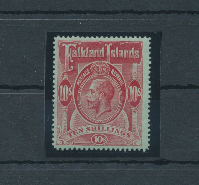 1912-20 Falkland Islands - STANLEY Gibbons N.68 - 10 Schilling Red Geen - MNH