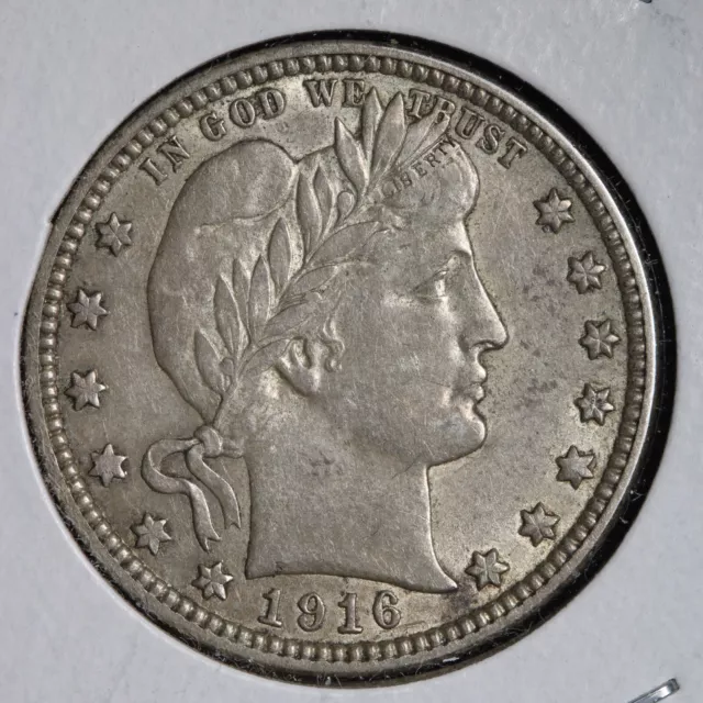 1916-D Barber Silver Quarter CHOICE AU+/UNC E339 JLL