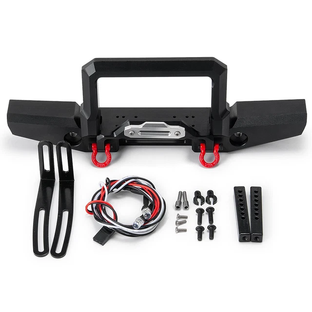 CNC FRONT BUMPER Winch Mount light Tow Shackles For 1/10 RC TRX4 Car