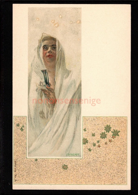 ART NOUVEAU Gottlieb Theodor Kempf BEAUTIFUL WOMAN JUGENDSTIL Series 165 - AN78