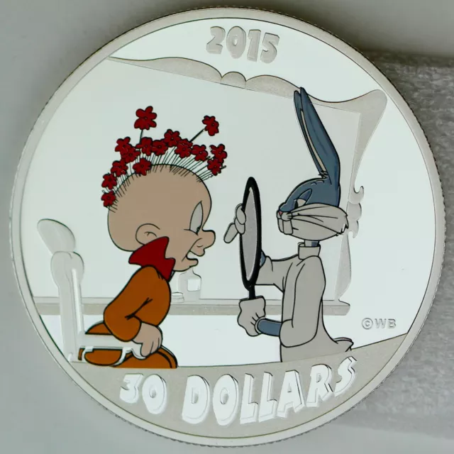 2015 $30 Looney Tunes Classic Scenes: The Rabbit of Seville, 2 oz Pure Silver