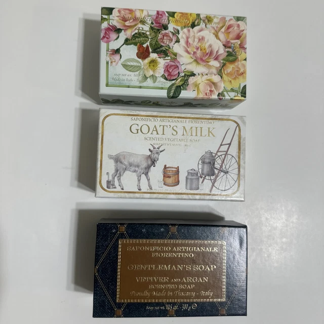 HANDMADE FLORENTINE SOAP Pack Of Three 10.5 Oz Each 40.00 PicClick