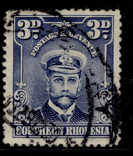 SOUTHERN RHODESIA GV SG5, 3d blue, FINE USED.