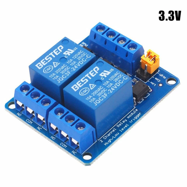 3.3V 5V 12V 24V 2 Channel Relay Module High and low Level Trigger Relay Bo~W ~F6