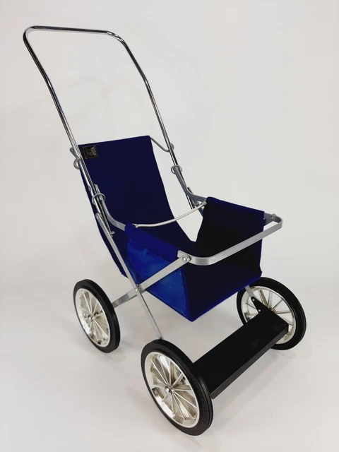 Sjoholm Varnamo Sweden Baby Doll Toy Stroller Blue