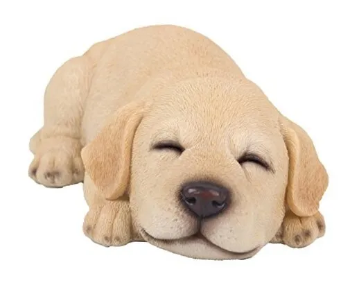 Sleeping Yellow Labrador Retriever Puppy Figurine