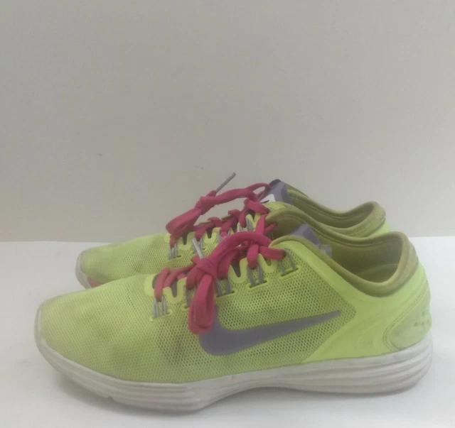 Nike Lunar Hyper Workout+ Womens Sz 6 Yellow Purple Pink Running Training Shoe