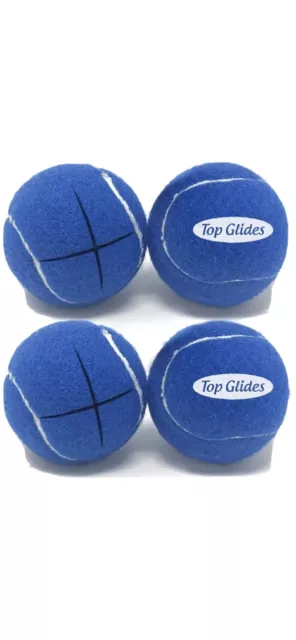 Top Glides Precut Walker Tennis Ball - Dark Blue - 2 Pairs