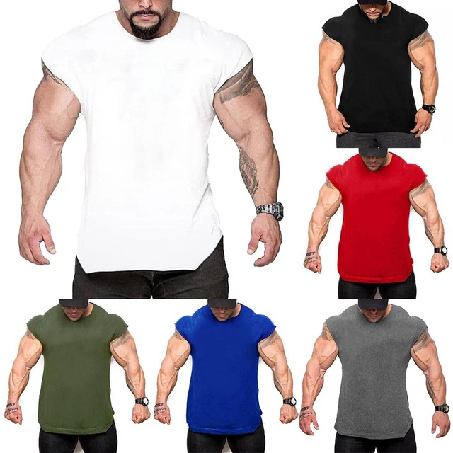 Camicia da uomo palestra bodybuilding canotta allenamento muscolare gilet senza