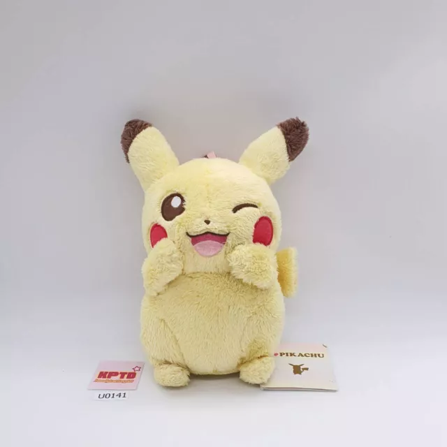 Pikachu U141 Pokemon Banpresto Zipper Bag Pouch 2011 Plush 7" Tag Toy Doll Japan