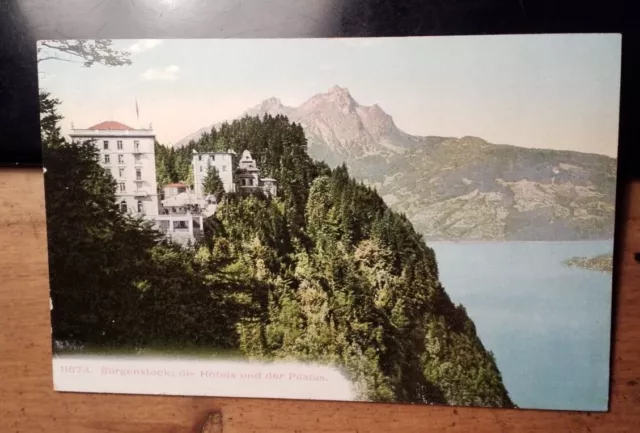 Bürgenstock - die Hotels und der Pilatus - Karte / AK