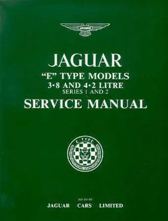 Jaguar Xke E-Type 3.8 & 4.2 Series 1 & 2 Service Repair Shop Manual Book