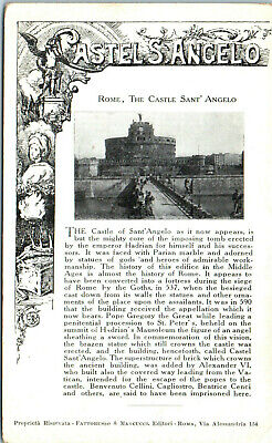 1910s Rome The Castle Saint Angelo Monuments of Italy Postcard