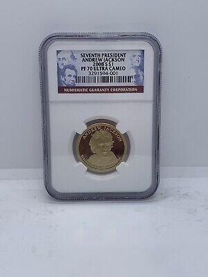 2008-S Proof Andrew Jackson Presidential  Dollar Ngc-Pf 70 Ultra Cameo #972