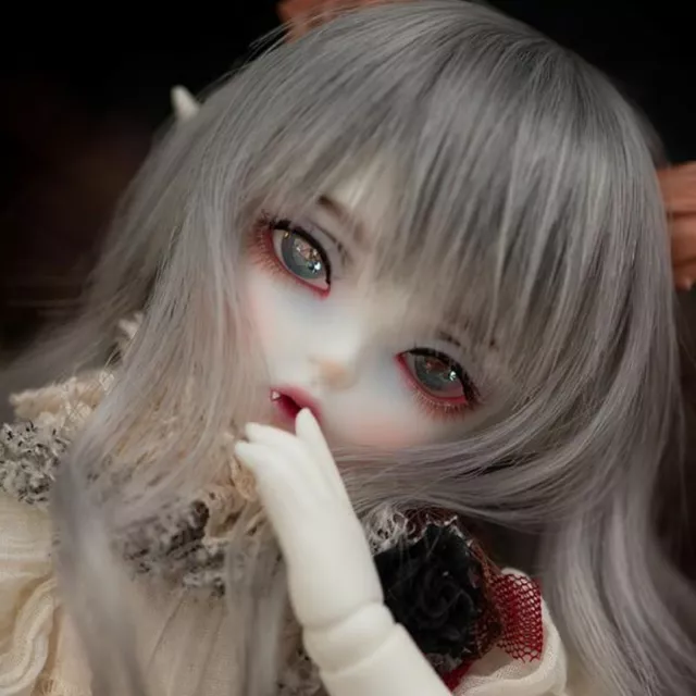 FULL SET Vampire Girl 1/6 BJD Doll Ball Joints Face Makeup Eyes Wig Clothes GIFT