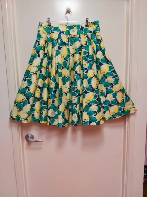 REVIEW BNWT Size 14 'Lemon Fizz' Full Midi Skirt RRP $179.99