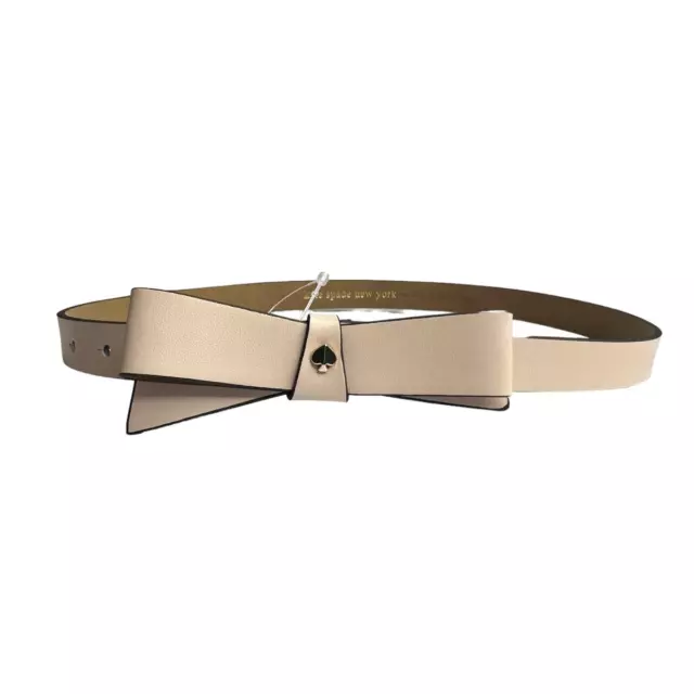 Kate Spade Bow Leather Belt in Heart Pink Medium