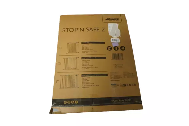 Hauck Treppenschutzgitter Türschutzgitter Stop N Safe 2 incl. 21 cm SEHR GUT🚪🔒