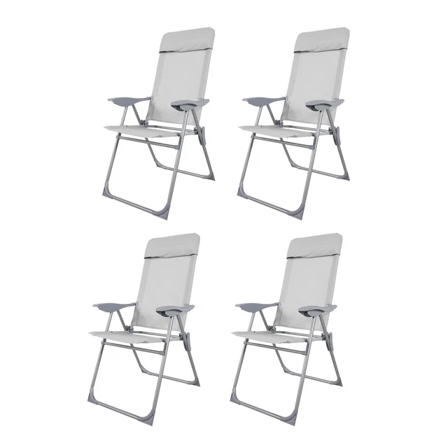 Gartenliege Verstellbar Alu Klappsessel 7- Positionen Gartenstuhl Gartenmöbel Liegesessel Aluminium Klappsessel Hochlehner