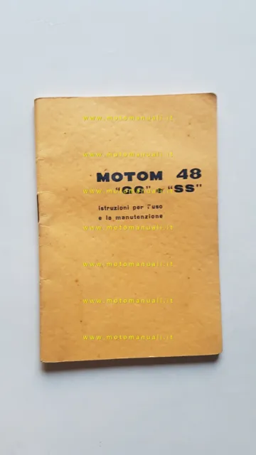 Motom 48 GG - SS 1960 manuale uso manutenzione libretto originale