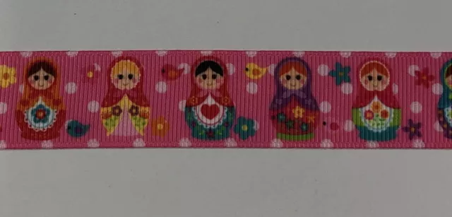 Matriuska Matryoshka Grosgrain Ribbon 5 Yards Hair Bows Crafts