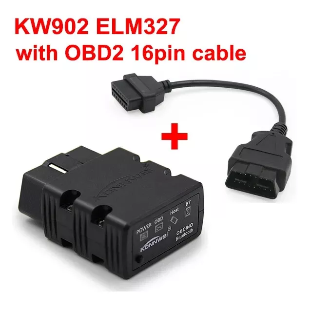 KONNWEI KW902 Outil de Diagnostic Mini ELM327 Bluetooth OBD2