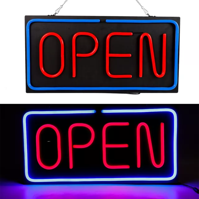 Big Horizontal Neon Open Sign Light Opensign Restaurant Business bar Bright Lamp