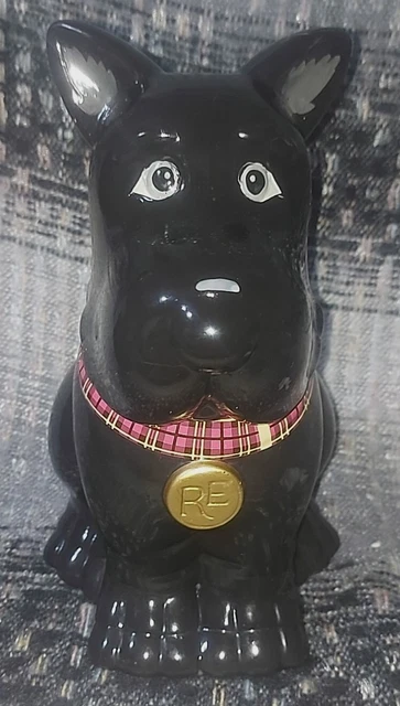 Delightful Black Scottie Dog Cookie Jar Storage Jar Ceramic 9'' Tall Apx Vgc