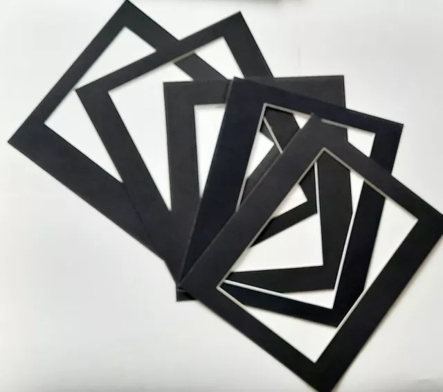 Pack of 58 black card mounts for A4 photo picture bevel cut fit 12x10 frame